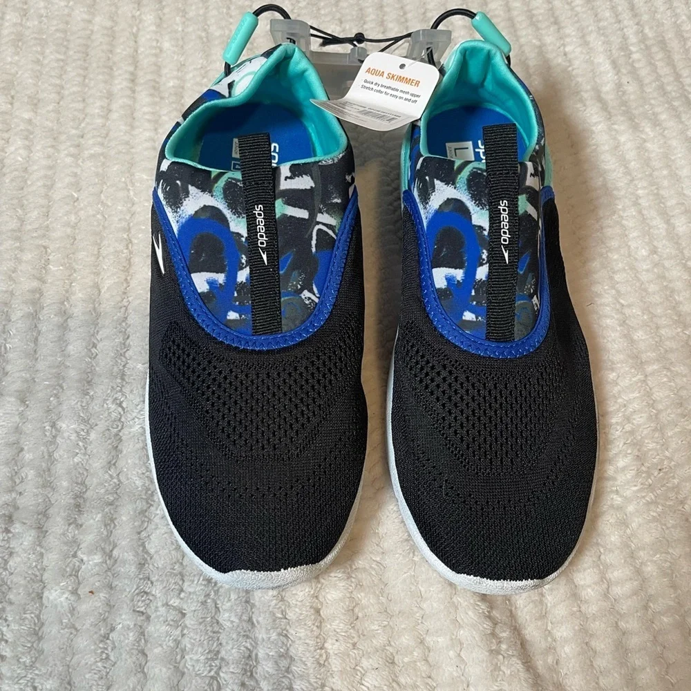Speedo Kids Water Shoes -‎ Black and Blue Camo